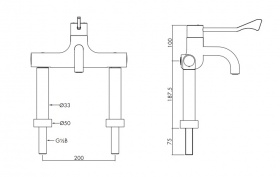 HTM64 Safetouch Deck Mount Thermostatic Tap